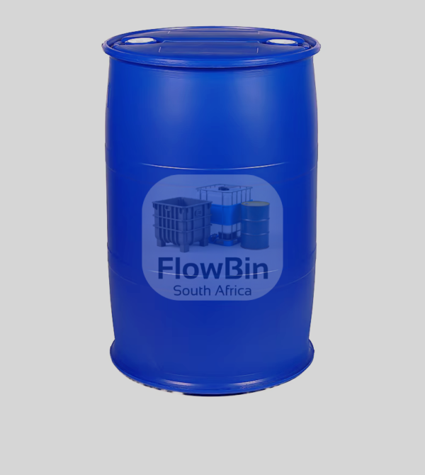 250 Litre Fairly Used Food Grade Blue Plastic Drum (Close Top | UN Approved) 01
