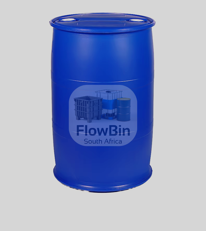 250 Litre Fairly Used Food Grade Blue Plastic Drum (Close Top | UN Approved) 01