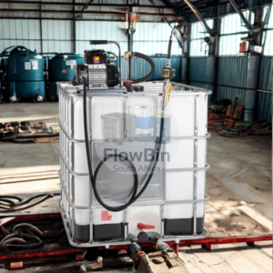 Clear 1000L IBC Tank with 12V Pump – Water, Fuel & Chemical Storage System 01