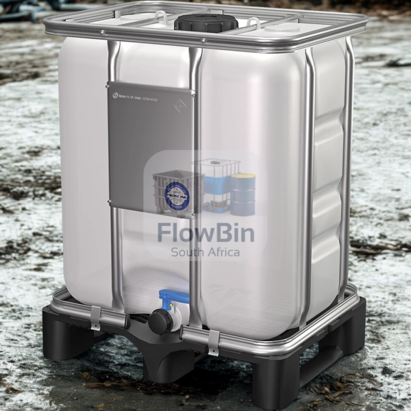Food Grade 300L IBC Tank on Plastic Pallet – UN Approved, Stackable & Durable 01