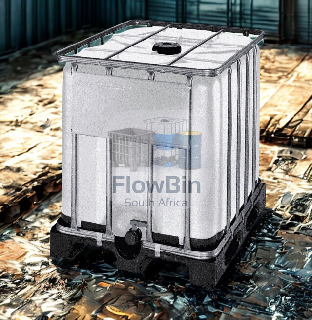 Food Grade 600L IBC Tank on Plastic Pallet – UN Approved Liquid Storage 01