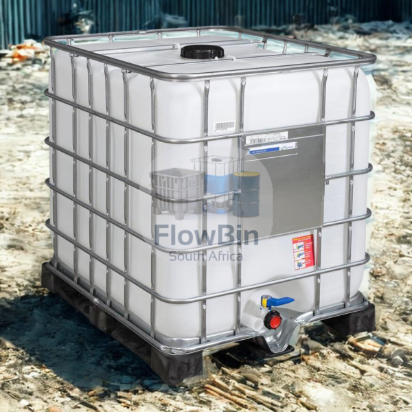 New 1000L Flowbin™ NF275 Food Grade Tank – HDPE Liquid Storage 01