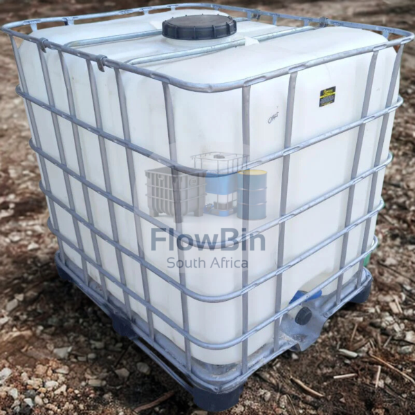 Once Used 1000L Flowbin™ Chemical Grade Tank – HDPE IBC Container