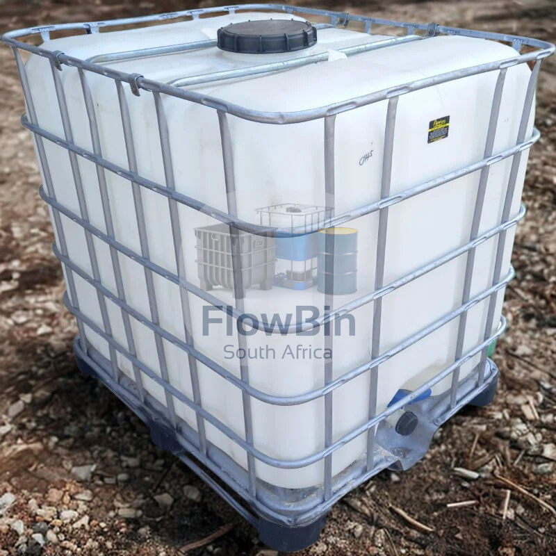 Once Used 1000L Flowbin™ Chemical Grade Tank – HDPE IBC Container