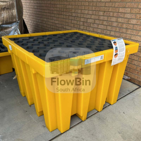 Single Plastic IBC Spill Containment Pallet – 1100L Sump