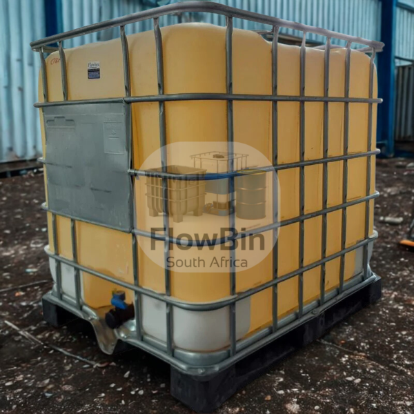 Used 1000L Flowbin™ C120 Chemical Grade Tank – HDPE IBC Container 01