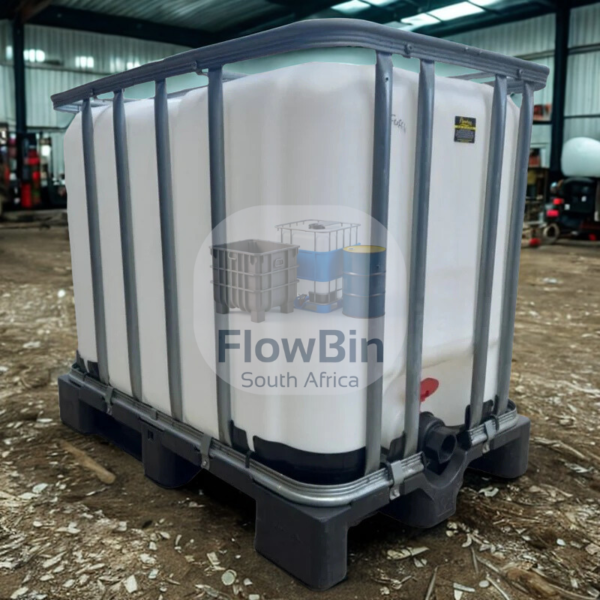 Used 600L Flowbin™ FG60-80 Food Grade Tank – HDPE IBC Container 01